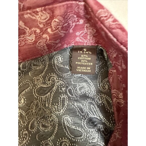 Tasso Elba Shirt Mens Sz Small Pink Graphic Cotton Blend Button Up Long Sleeve - Picture 5 of 7